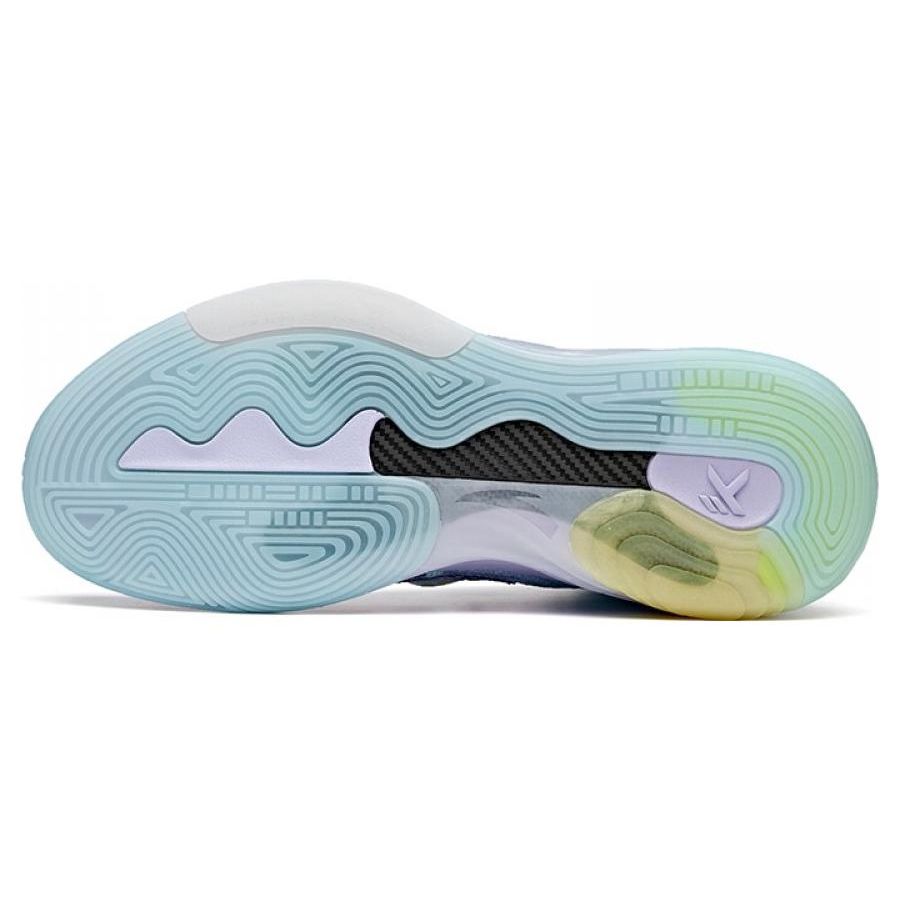 Anta KT6 Comfortable Daily Shock Absorption Non-Slip Wear-Resistant High-Top Basketball Shoes Men Sneakers Blue Purple White 112121101-1