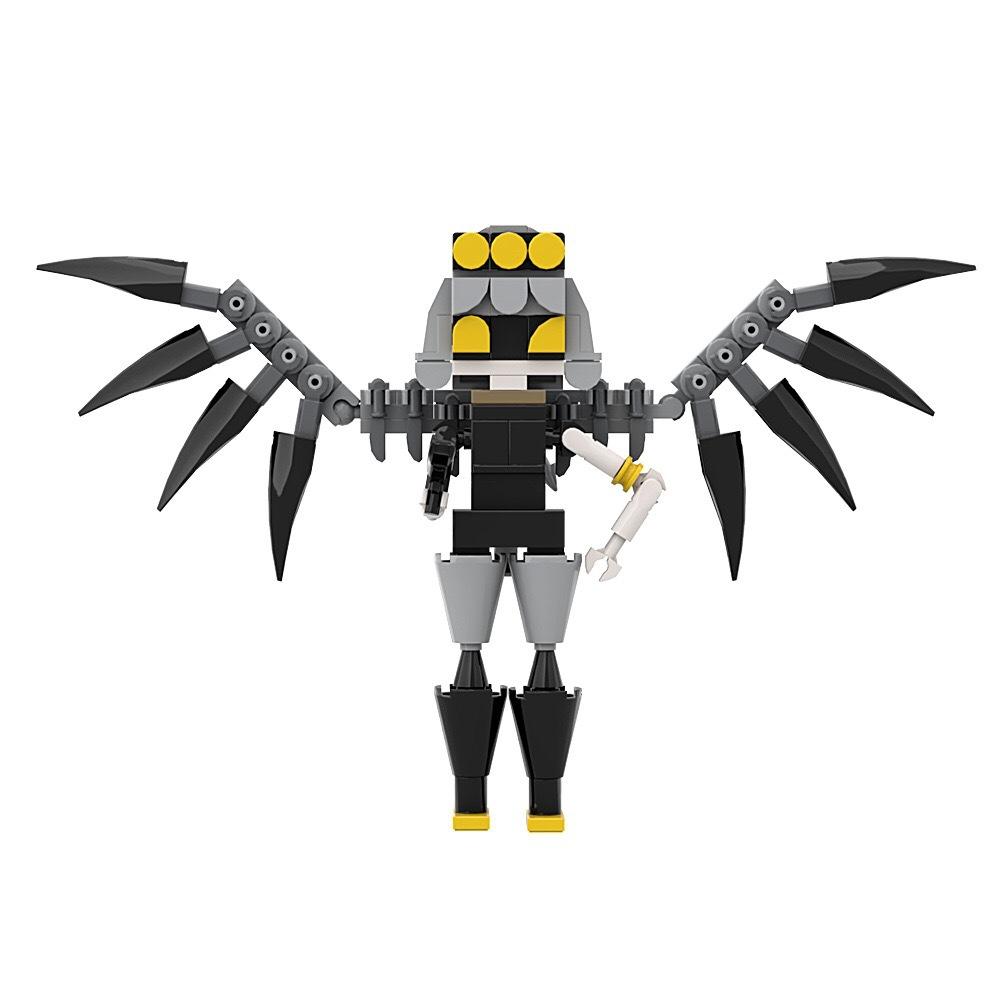 Anime Inorganic Killer Character Model Figure Small Particles Puzzle Assembly Building Block Toy Murder Drones