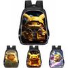 Pikachu Large Capacity Lightweight 3d Oxford Cloth Kids Backpack For School Education