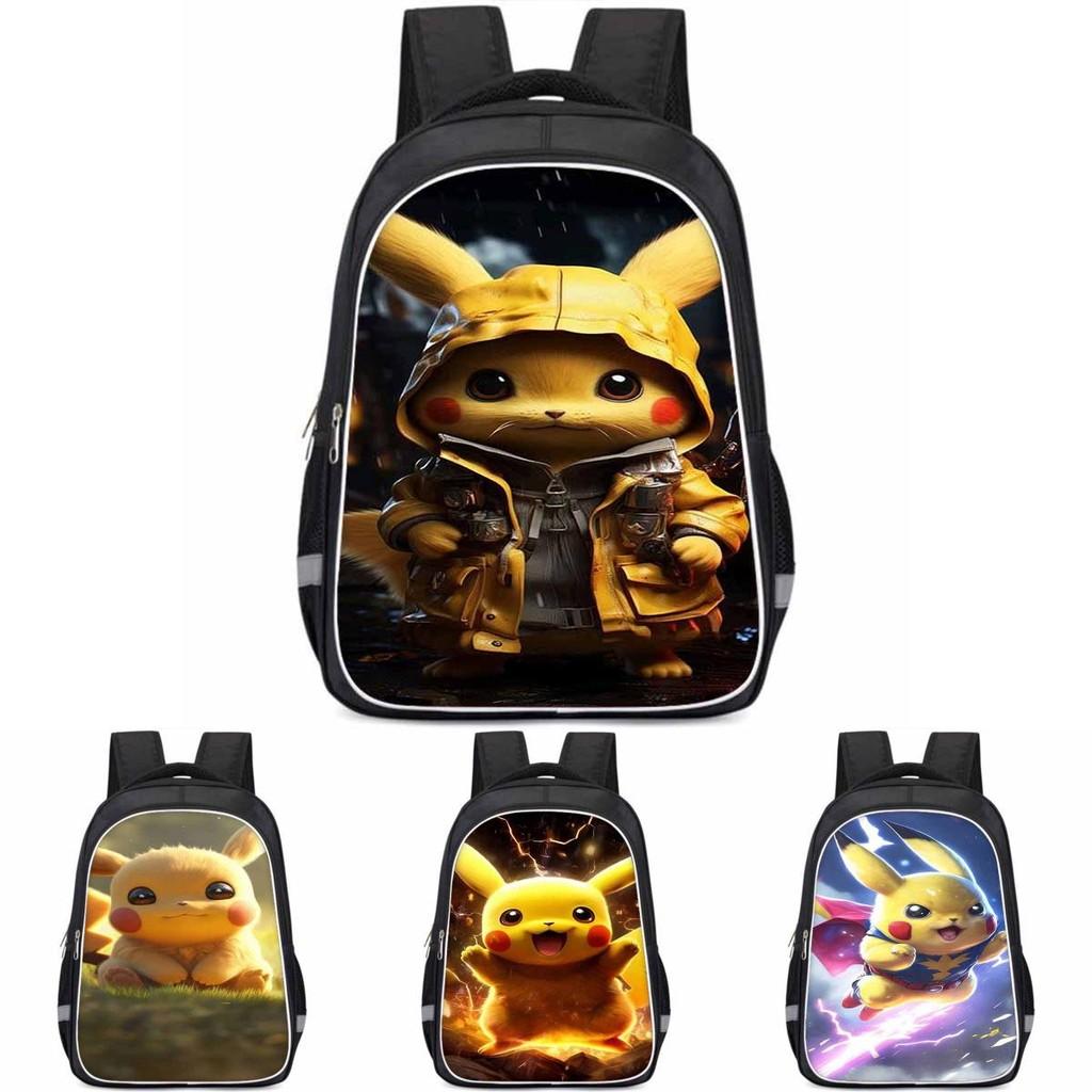 Pikachu Large Capacity Lightweight 3d Oxford Cloth Kids Backpack For School Education