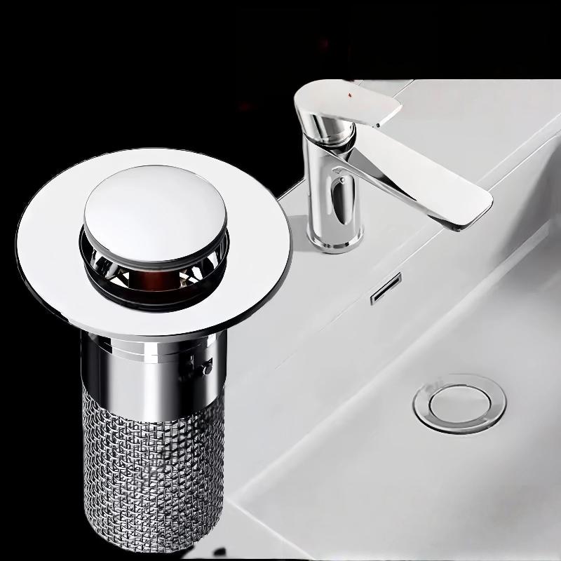 2Pack Universal Bathroom Sink Drain Stoppers Pop-Up Sink Strainer To Prevent Insects And Clogs Pop-Up Filter With Odor Protection Bathroom Accessories