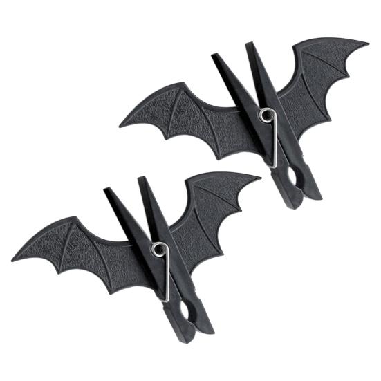 

2 шт. Креативный дизайн летучей мыши зажим для одежды ветрозащитный нескользящий прищепки вешалки зажимы бытовые принадлежности чёрный
