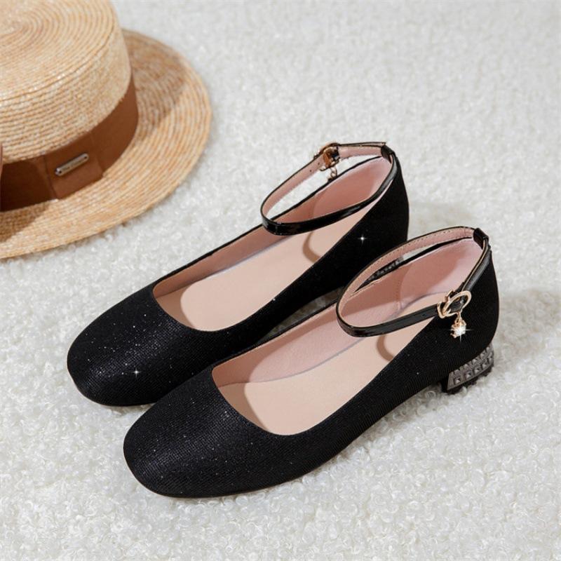 

Girls Princess Shoes Spring and Autumn New Little Girls Show Leather Shoes Middle and Older Children 2025 Students Children High Heel Single Shoes 39 (inner length 24.5cm) чёрный