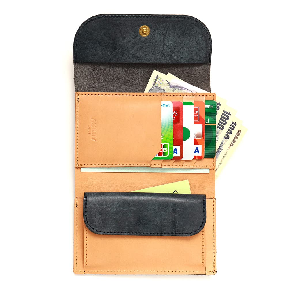 AGILITY affa "Calm" Folding Wallet, Compact, Small, and Mid-Size, Men's and Women's, Leather