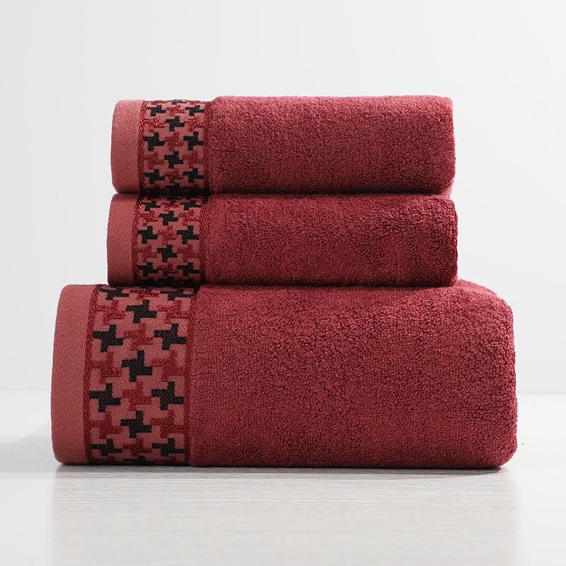Absorbent Bamboo Fiber Washcloths - Pure Cotton Face & Bath Towels with Embroidered Logo