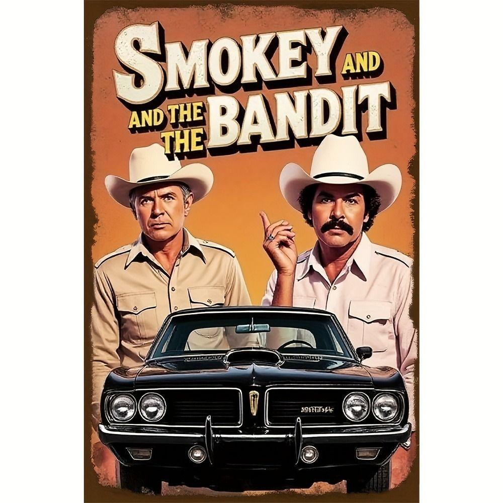 

Vintage Smoky Bandit Movie American Car Culture Metal Tin Sign Wall Decor 20x30cm