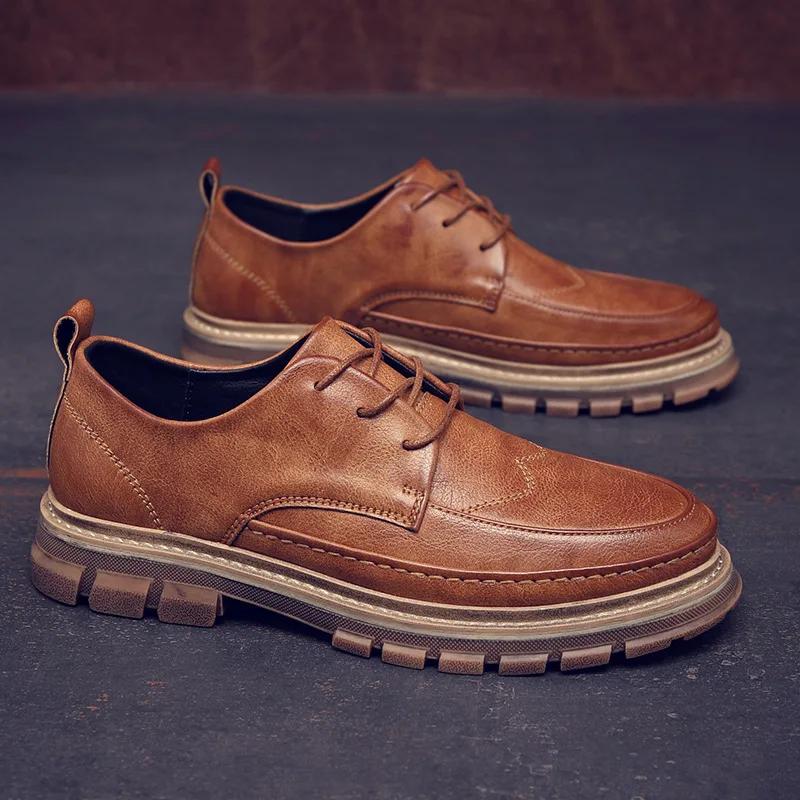 

Мужские оксфорды кожаные туфли британские черные коричневые туфли ручной работы удобные формальные мужские туфли на плоской подошве со шнуровкой Bullock 42