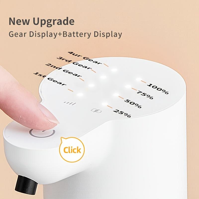 Distributeur de Savon Mousse Automatique - Capteur Sans Contact, Alimenté par USB/Batterie, Organisateur Mains Libres pour Salle de Bain & Cuisine avec Débit de Mousse Réglable