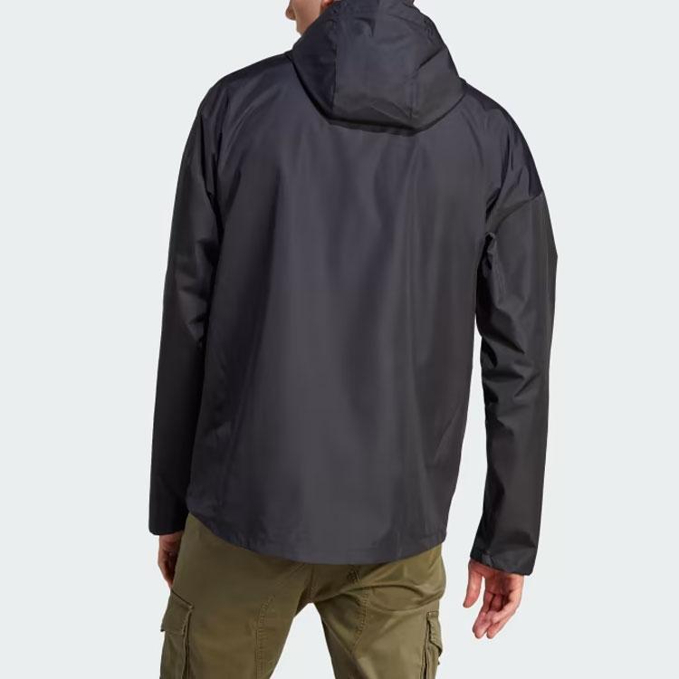 Adidas City Escape Windbreaker Solid Color Long Sleeve Hooded Jacket Men Jacket Black IA3086