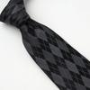 [Ogier] Men's 100% Silk Jacquard Tie, Regular Tie, Argyle Pattern, Gift, Business, Stylish, 8cm Width