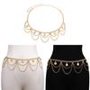 Alloy Waist Chain With Multilayer Gemstone Design For Summer And Winter Wear