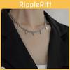 Punk Style Spiked Alloy Necklace For Unisex Fashionable Trendy Choker Chain Accessory