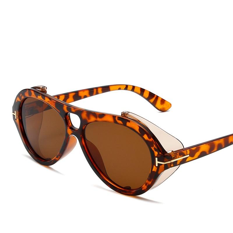 Brand Steampunk Sunglasses Fashion Women Luxury Pilot Sun Glasses Ladies Men Punk Style Sunglass Oval Men Uv400