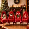 4 Pcs Dustproof Chair Protective Sleeves Dwarf Christmas Ornaments Christmas Holiday Decoration