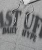 Annoyed Astuff Lettering Zip-Up Hoodie Lq6Tu146_Melange Grey