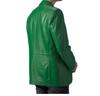 Lambskin Formal Stylish Men Blazer Green Two Button Handmade Genuine Leather
