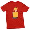 Funny Orange Fruit Drinking Orange Juice Cartoon Art Graphic T Shirt Unisex Casual Daily Wear Summer Short Sleeve Tee Tops