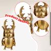 Beetles Figurine Ornament Gold Resin Stag Decor Home Decoration Craft Creative Animal