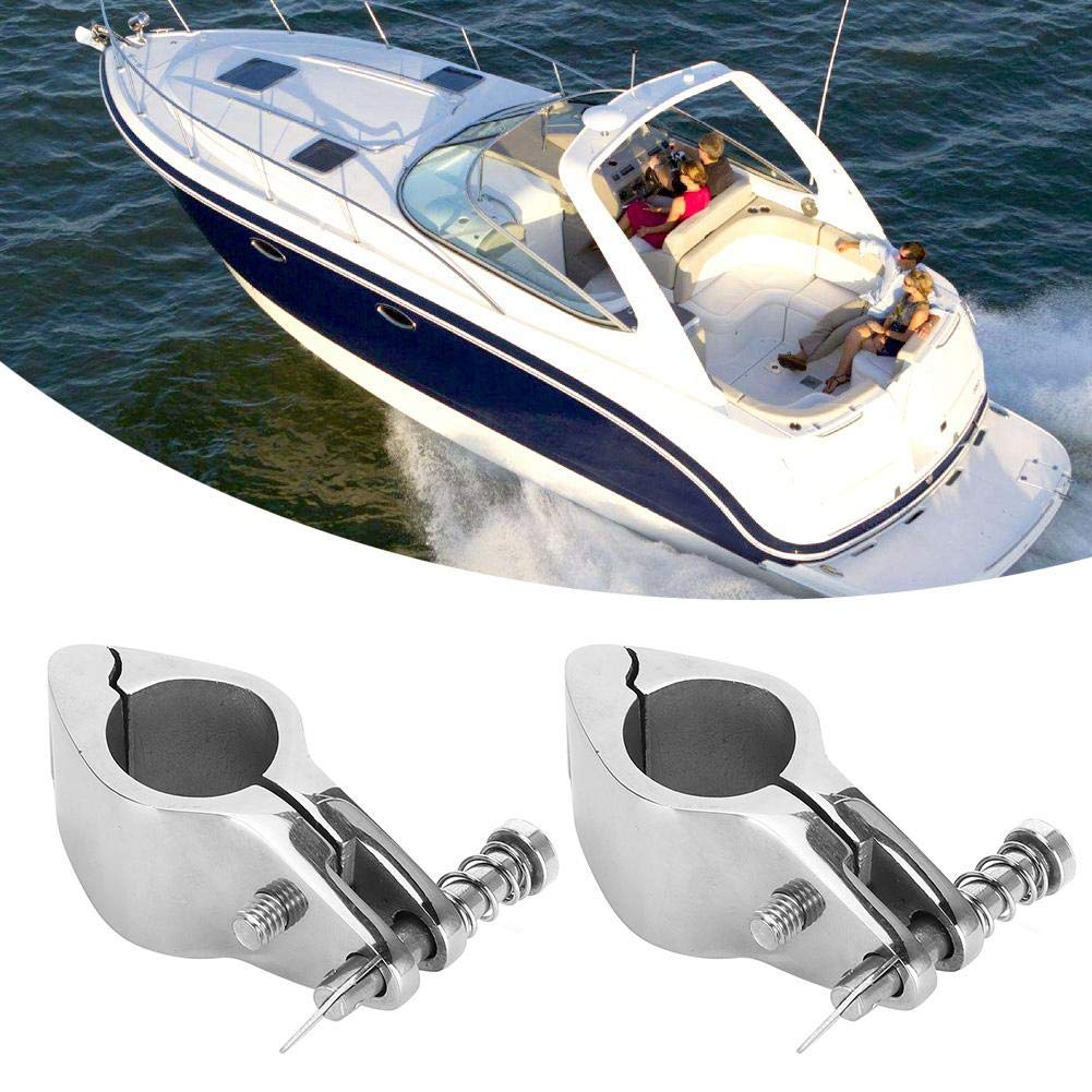 2pcs Boat Hinged Upper Jaw Slide 316 Stainless Steel Marine Hardware Fitting Tip Style Bimini Top Hinge Rail Mount (22mm)