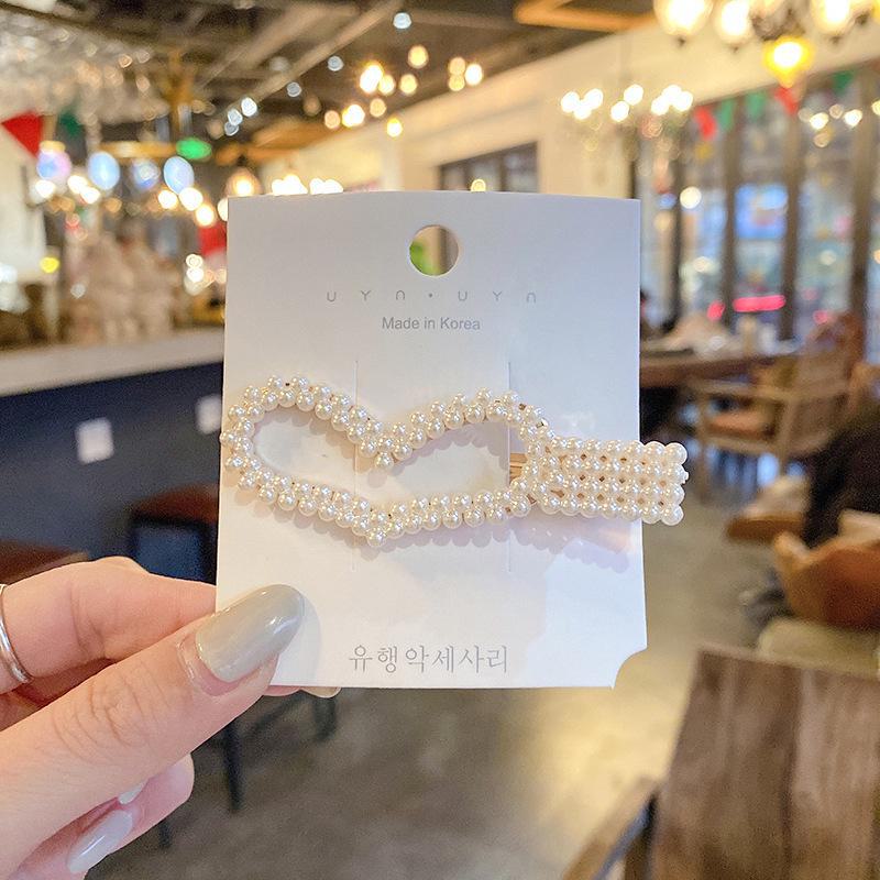 Haarnadel im koreanischen Stil mit Metallperlen und Strasssteinen für Damen