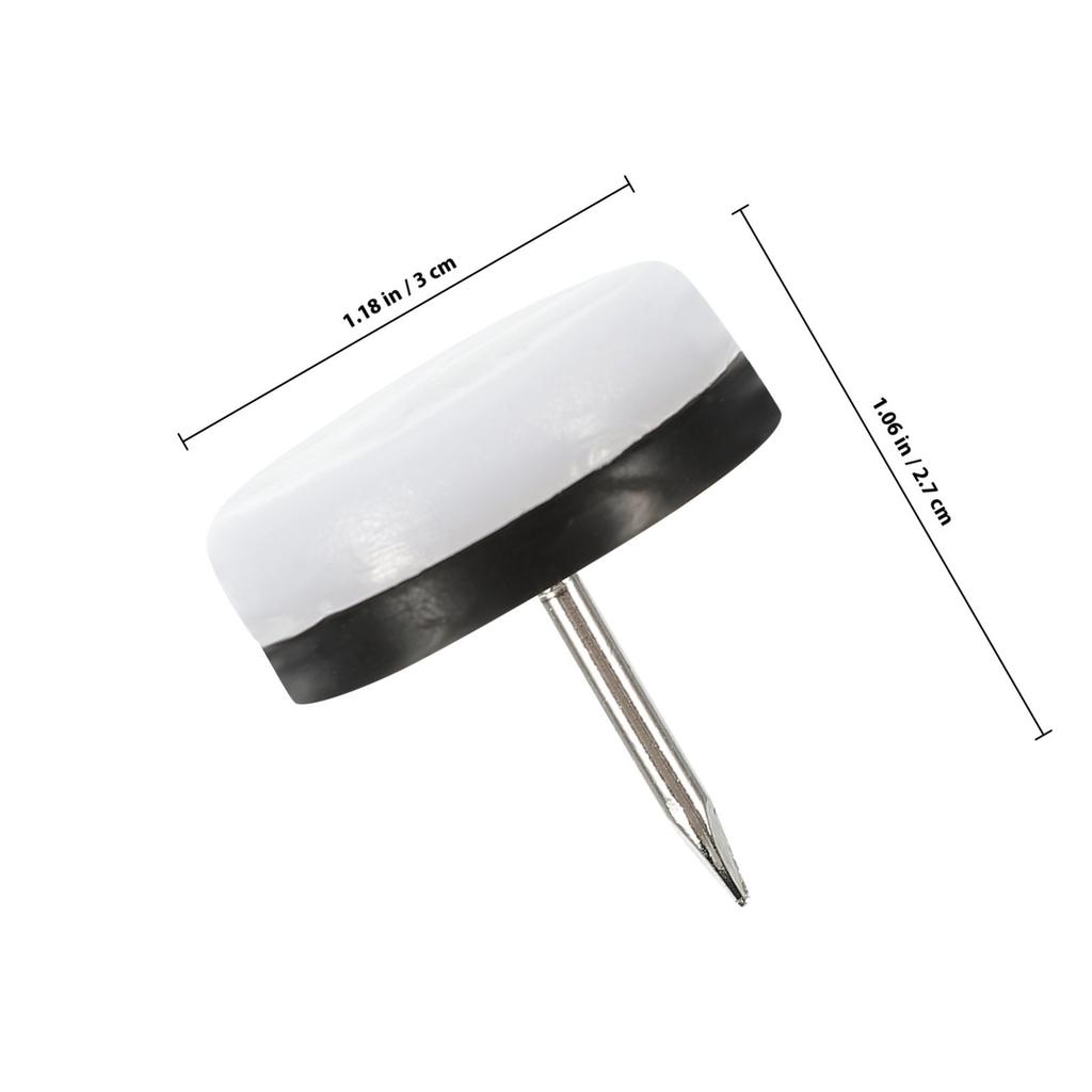 40Pcs Anti-Slip Furniture Leg Bottom Pads Nylon Head Metal Pin Floor Protectors Chair Table Feet Scratch Preventers