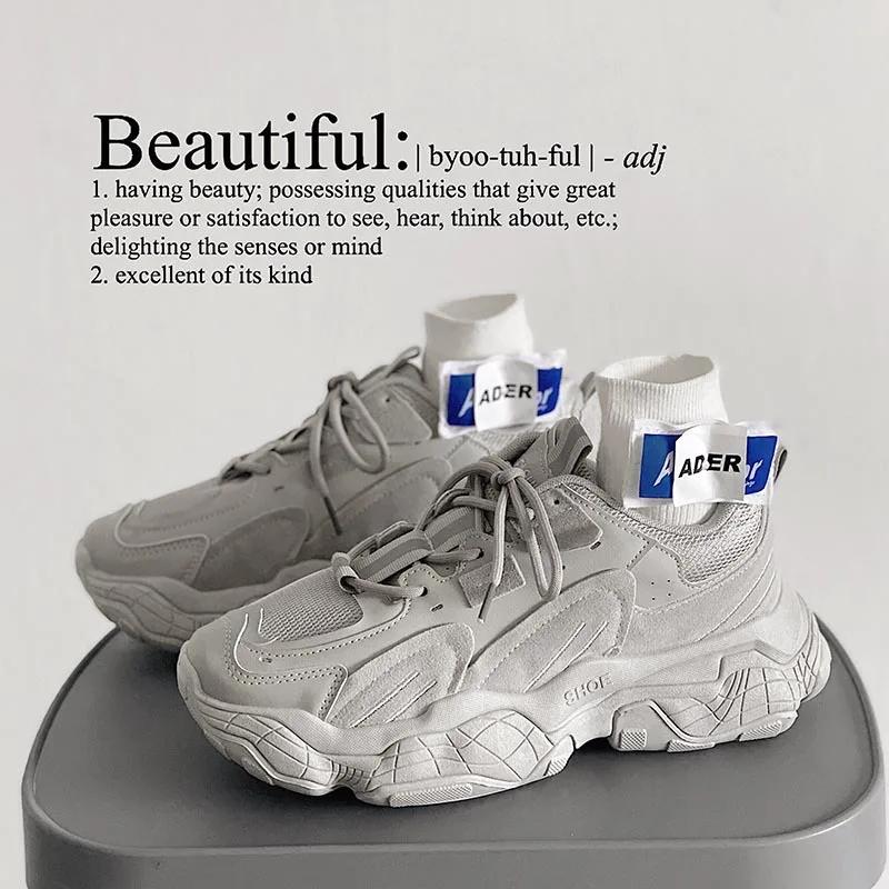 Sneakers For Men Fashion Lace up platform Dad Shoes White Breathable comfortable Male Sport Running Shoes zapatillas 2025