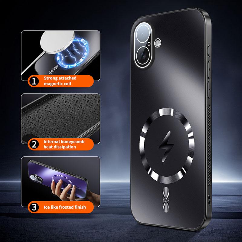 For Vivo Y31D Y31D Pro Case Integrated Magnetic Light-absorbing Fashion Ice Image Frosted Surface Shock Absorption Box