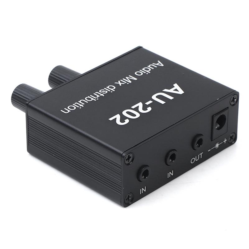 Stereo Mixer Audio Distributor For Headphone External Power Amp Volume