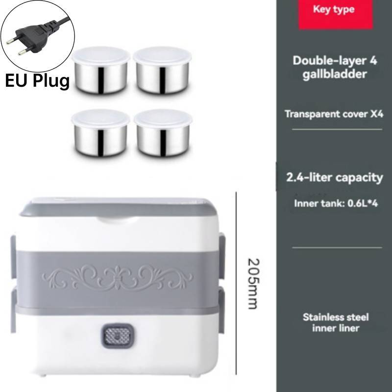 Electric Heated Lunch Box With Removable Inner Pot For Office Use