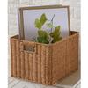 Stylish With Handles Storage Basket Woven Look Woven Organizer Rattan Basket Bedroom