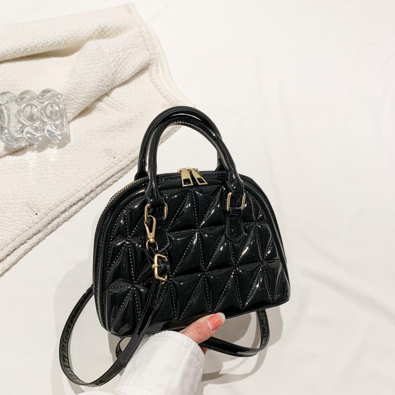 

Trendy Minimalist Shell Bag In Black Orange Silver Gold Fashionable Color Options