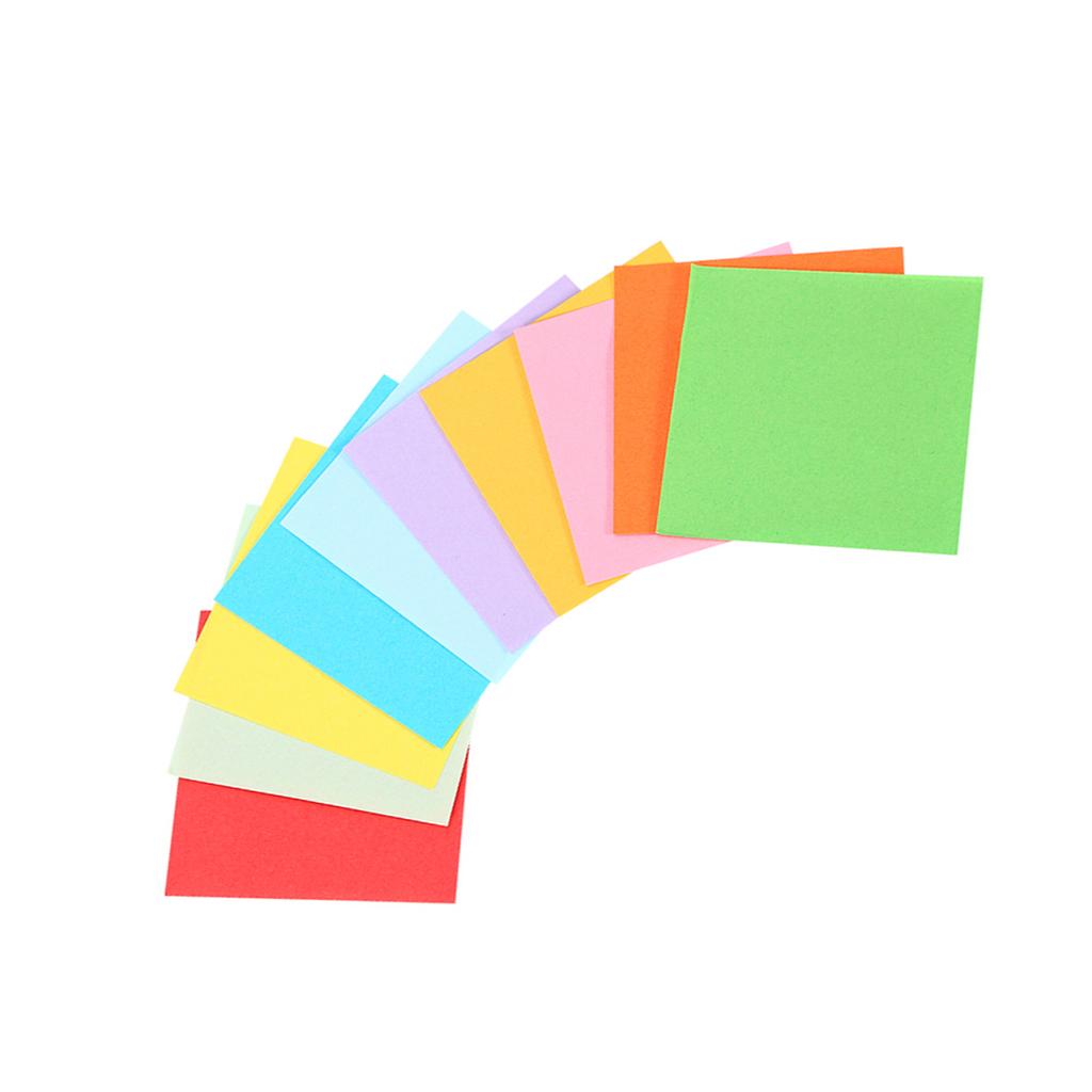 520 Pcs 10 Colors Square Folding Paper Colorful Double Sided Origami Crane Craft Sheets 5x5 Cm