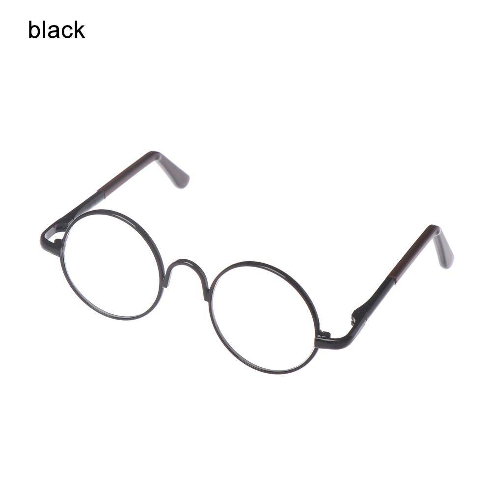 Miniature Doll Eyewear Classic Retro Metal Round Frame Spectacles Doll Toy Mini Glasses For 12/18 Inch Dolls Colorful Eyeglass