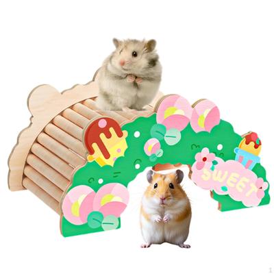 Hamsterbrücke Bartagame Holz Lebensraum Dekoration Rattenleiter Reptilienversteck für Meerschweinchen