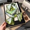 Small Silk Scarf Women's Spring and Autumn Thin Korean Version Versatile Thin and Narrow Long Scarf Tied Hair Temperament Square Scarf with Suit Shirt