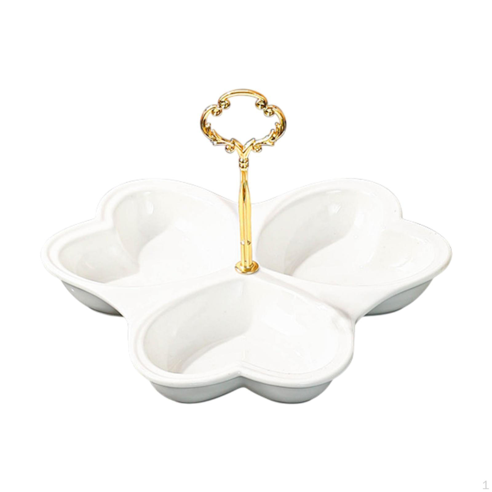 

Разделенный поднос для сервировки, держатель для сухофруктов, фарфоровое праздничное блюдо для 19.5cmx17.5cm