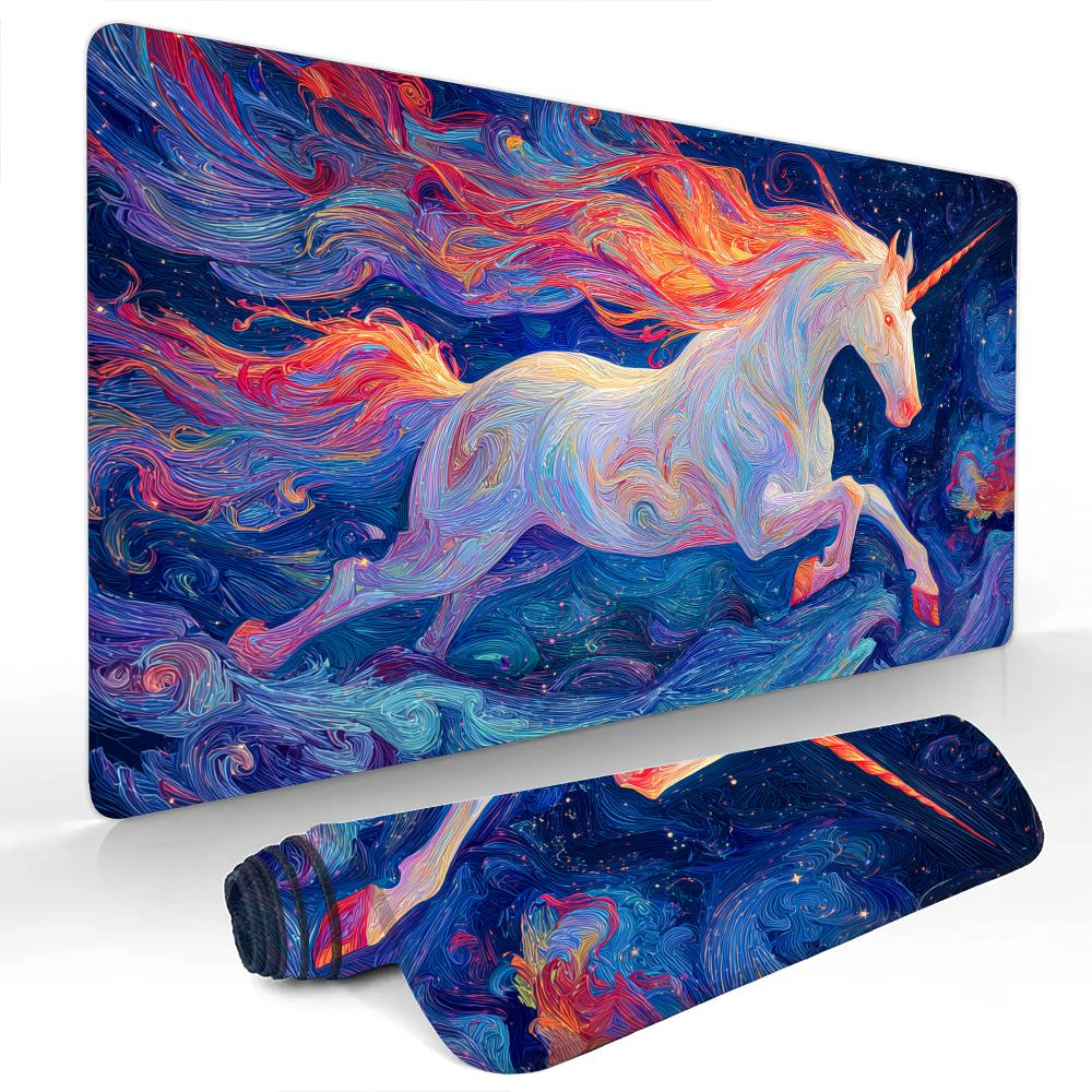 Ukiyoe Starry Sky Unicorn Mouse Pad Large Computer Office Game Table Mats Rubber Antislip Xxl Mouse Mat Hdp Long Desk Pads