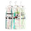 Unisex Child Apron for Cooking and Art Checkered Panda Pattern, Water Resistant, Easy Cleaning For 3 to 8 Years Old