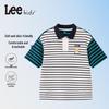 Lee Kids' Striped Colorblock Raglan Short Sleeve Polo Shirt for Boys