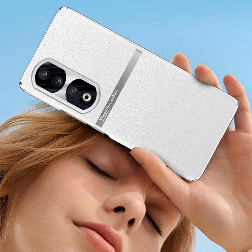 For Honor 90 Pro PU Leather+PC Phone Case Anti-Slip Shockproof Protective Cover