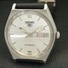 JAPAN VINTAGE SEIKO 5 AUTOMATIC 6309A MENS SILVER COLOR DIAL WATCH a701555-5 R206b-a701555