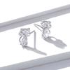 S925 Sterling Silver Cute Kitten Stud Earrings, Cross-Border Sterling Silver Zircon Stud Earrings.
