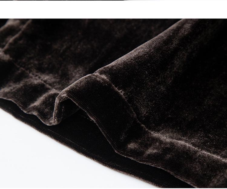 Silk Velvet High-Waist Wide-Leg Pants - Plus Size, Slimming, Mulberry Silk, Casual.