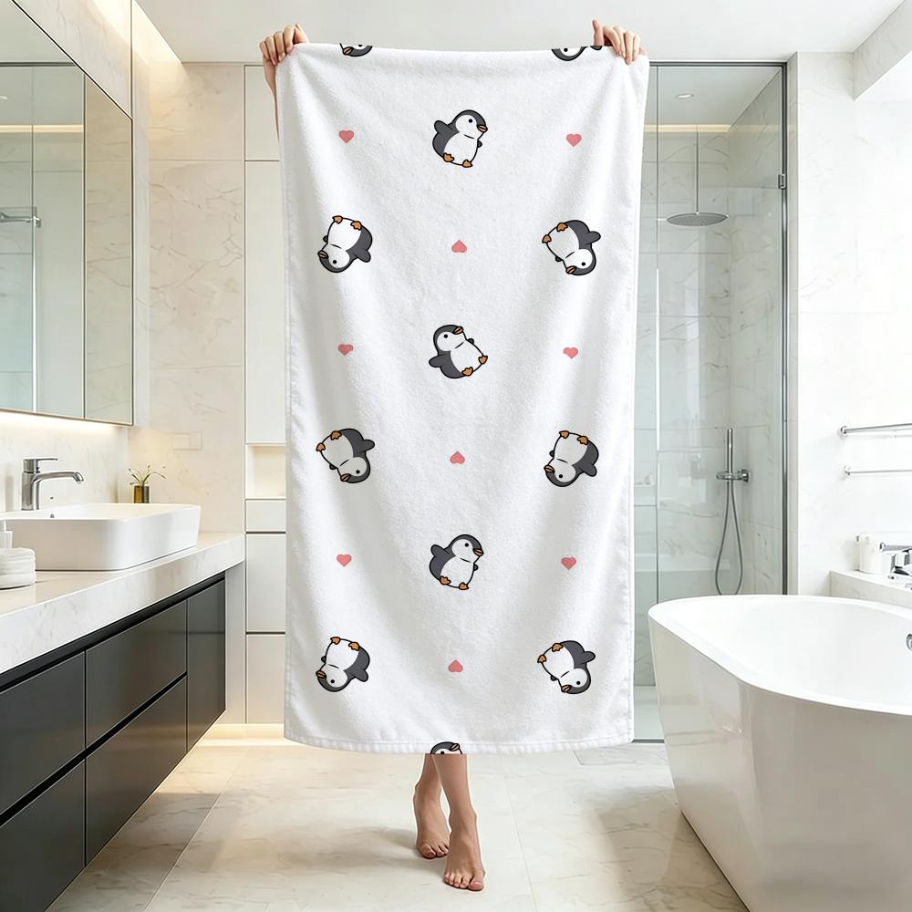 Cute-niwazekisho PenguinS Towel Five-Star Hotel Quality Eco-Friendly Ultra Soft Thick Towels & Beach Towels