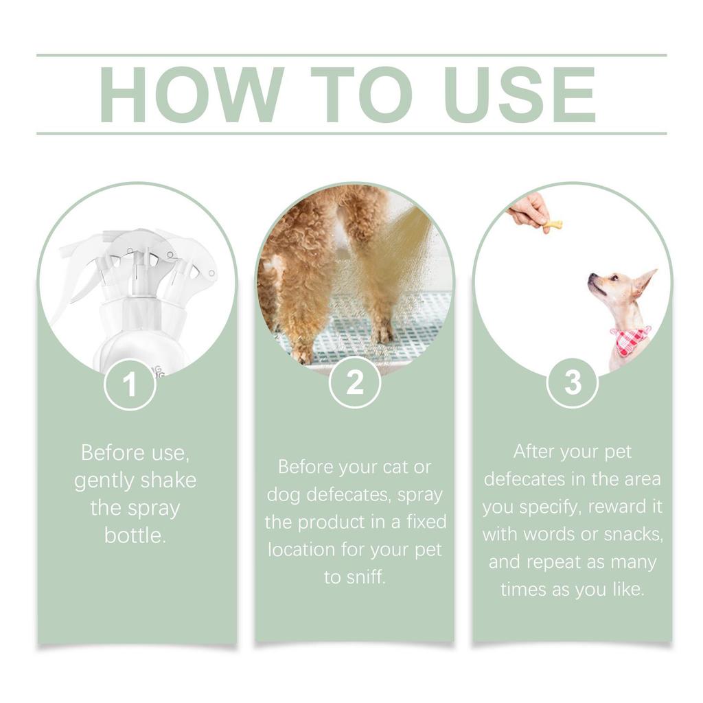 Yegbong pet toilet training spray to guide cats and dogs to defecate at fixed points, natural formula for indoor and outdoor use 100ml