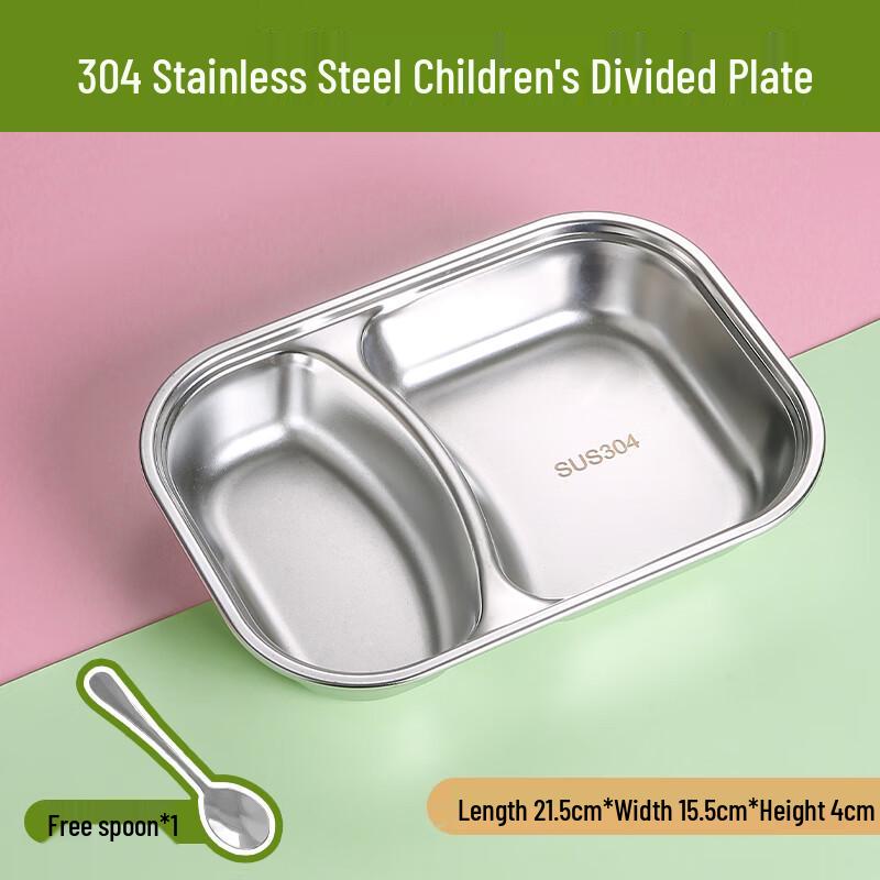 Kids 304 Stainless Steel Cartoon Divided Dinner Plate