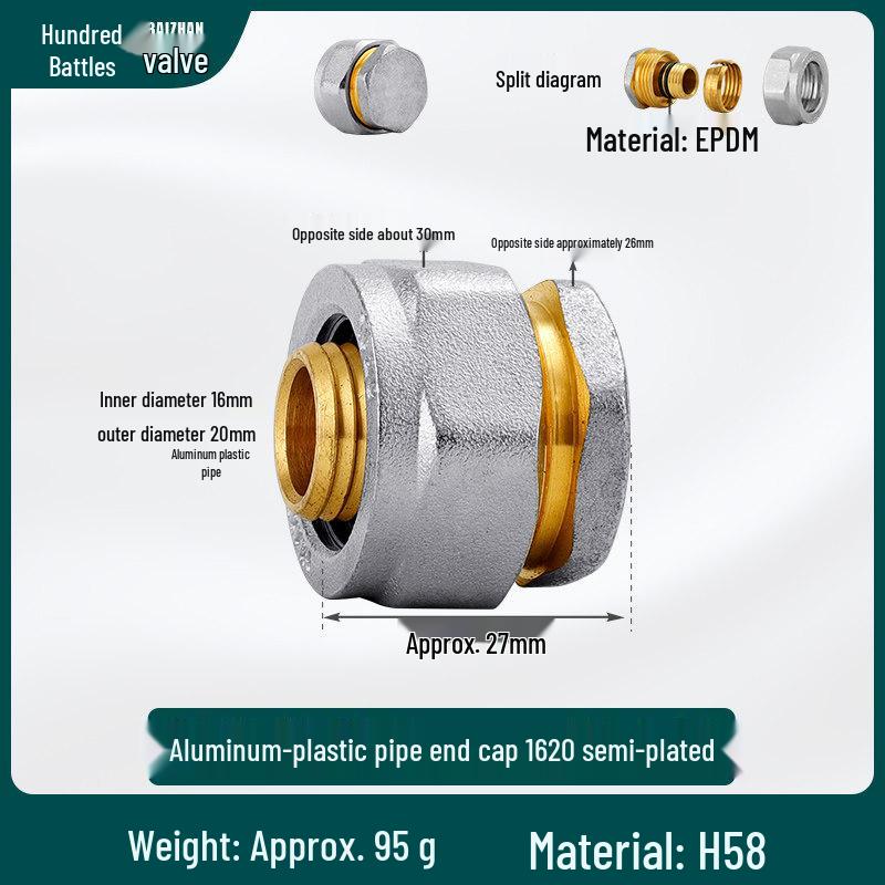 1226 Copper Aluminum-Plastic Pipe Elbow Joint for Solar Heater Water Fittings