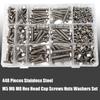 448PCS Stainless Steel Metric Bolt Assemblies, M5 M6 M8, Nut and Bolt Set Flat Washers and Spring Washers, Hex Head Screw Bolt a