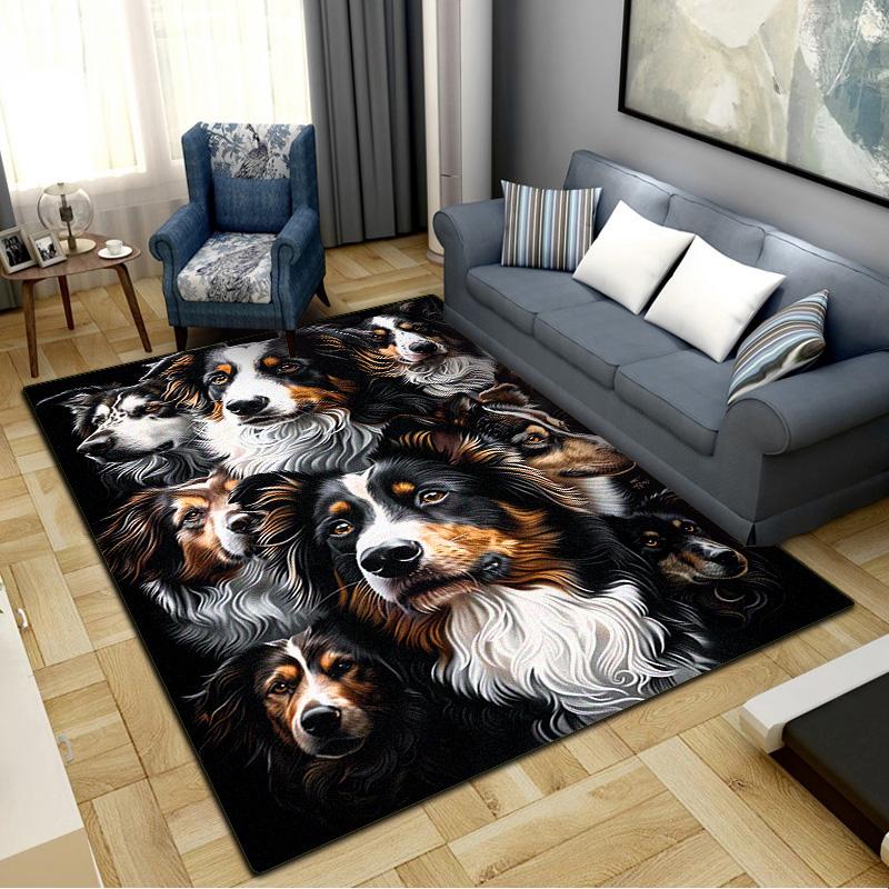 Bernese Dog Carpet Rug for Living Room Bedroom Home Sofa Decoration,Kids Play Non-slip Floor Mat