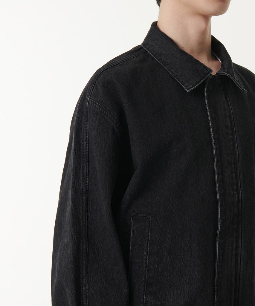 Musinsa Standard Oversized Denim Blouson Jacket [Washed Black]
